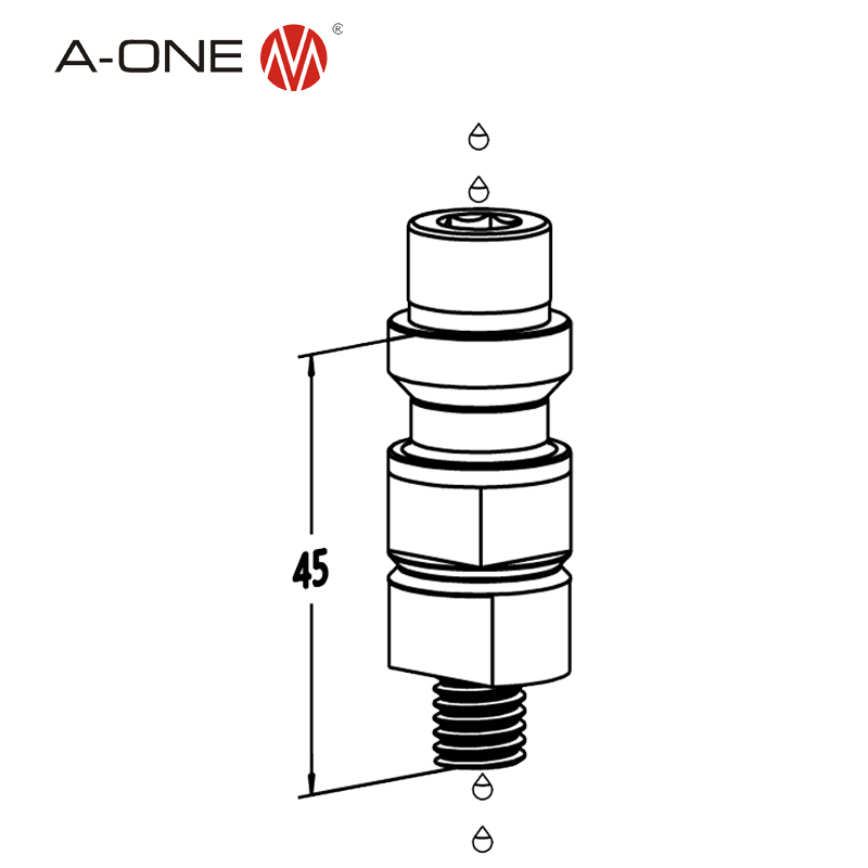 Chucking Spigot F/A EDM M10*45 สำหรับการล้าง 3A-400038